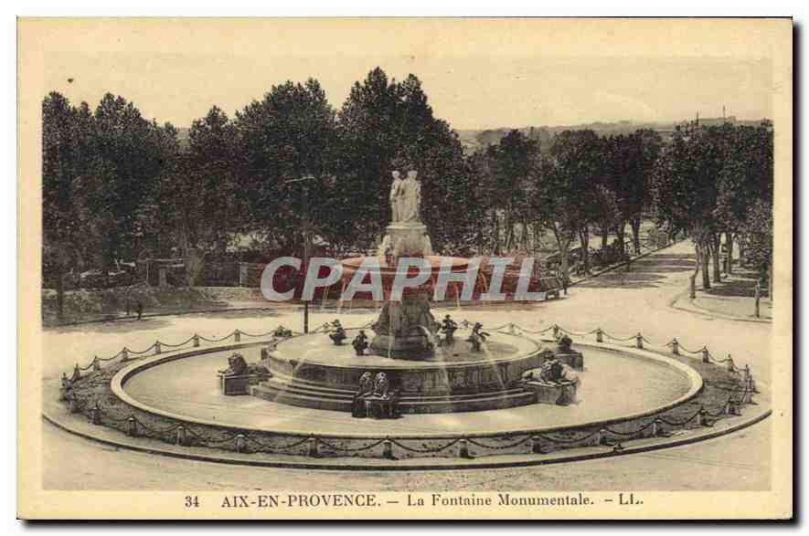 Aix-en-Provence — La Fontaine Monumentale — L.I. — n°34