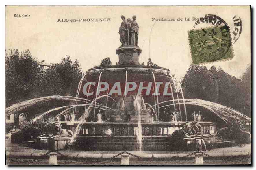 Aix-en-Provence — Fontein van de Rotonde — Edit. Carle