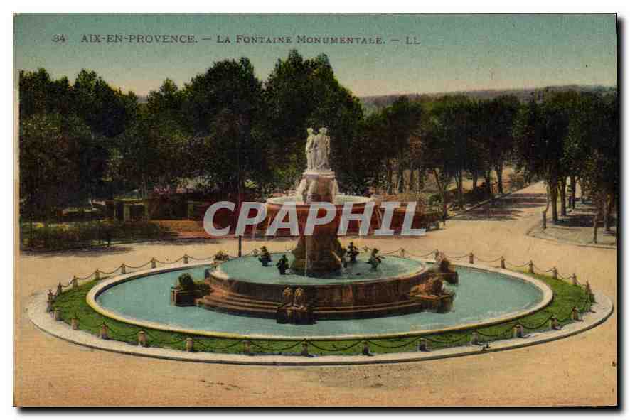 CPA Aix en Provence La Fontaine Monumentale 