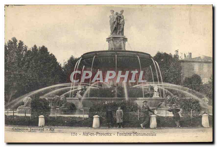 CPA Aix en Provence Fontaine Monumentale 