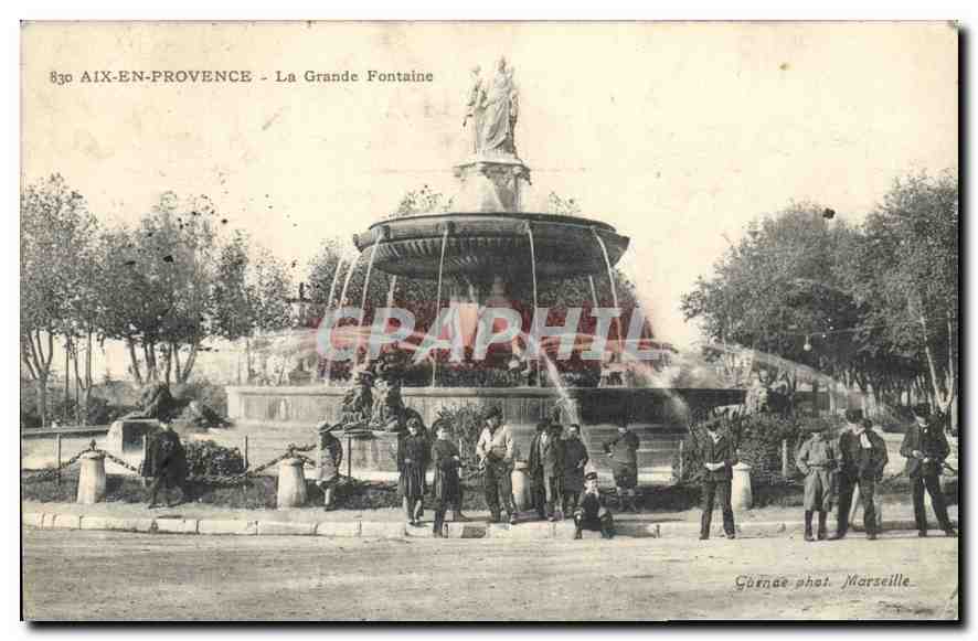 Aix-en-Provence - La Grande Fontaine — Curnac phot. Marseille, n° 830