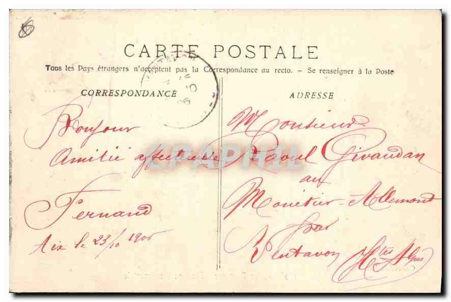 Aix-en-Provence — Fontaine Monumentale — Collection Jaussaud, n°120 — Rückseite