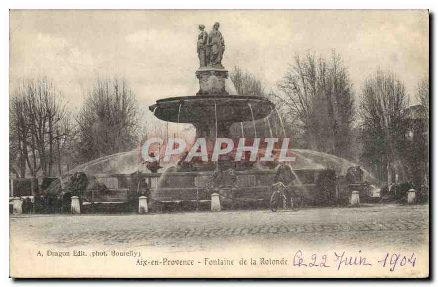 Aix-en-Provence — Fontaine de la Rotonde — A. Dragon Verlag, Foto von Bourelly