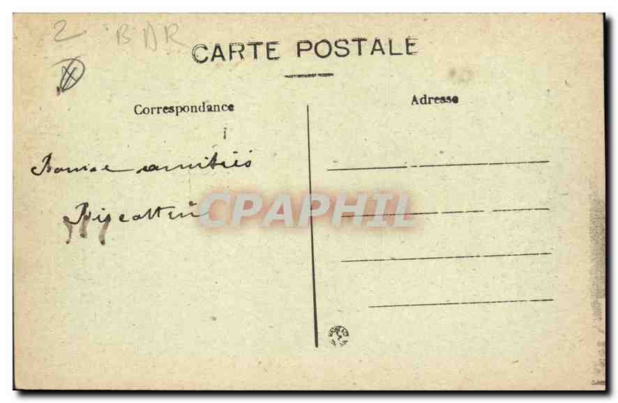 CPA Aix en Provence Fontaine de la Rotonde  — Verso