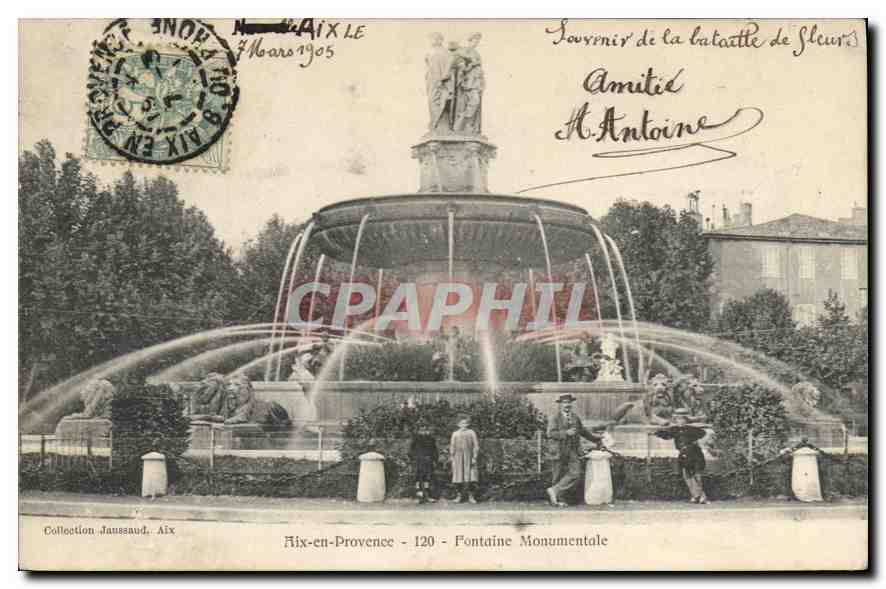 Aix-en-Provence — Fontaine Monumentale — Collection Jauassaud, n°120
