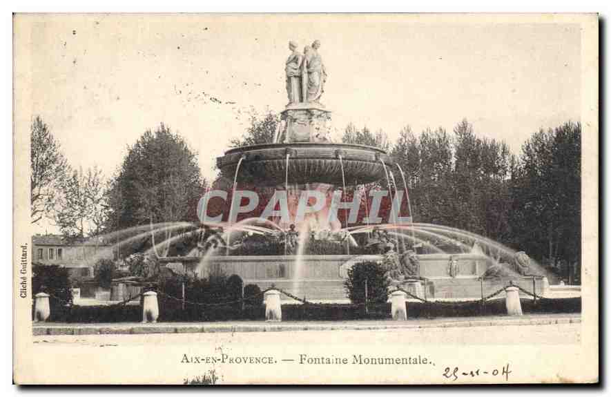 CPA Aix en Provence Fontaine Monumentale 