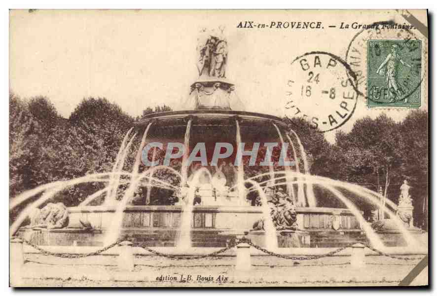 AIX-en-PROVENCE — La Grande Fontaine — édition L.-B. Bouis Aix