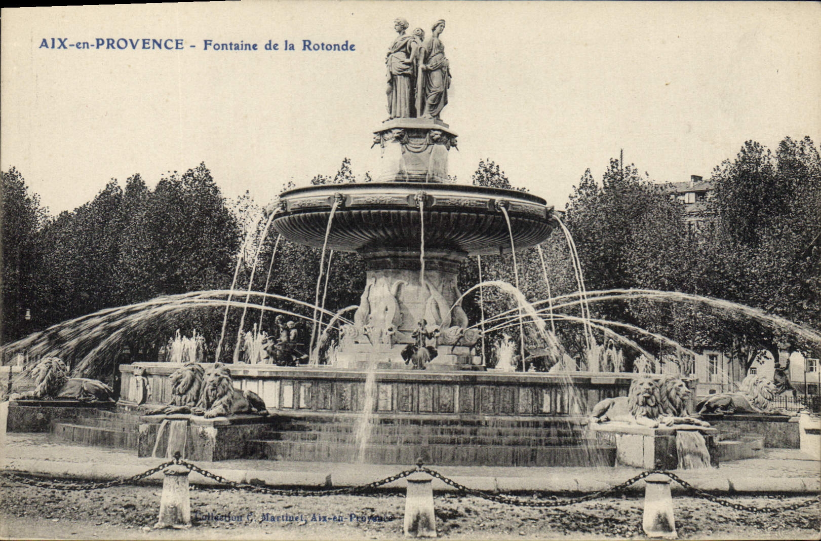 Aix-en-Provence — Fontaine de la Rotonde — Sammlung C. Martinel, Aix-en-Provence