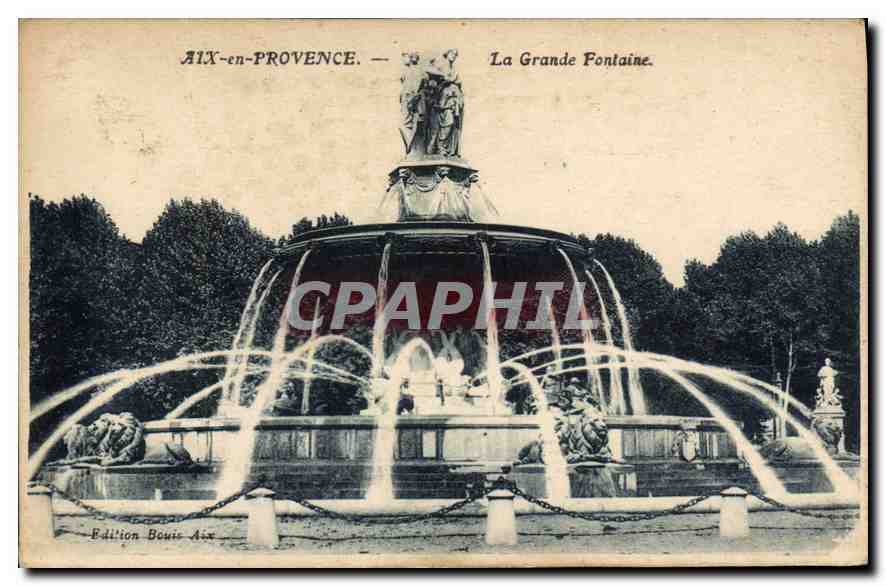 Aix-en-Provence — La Grande Fontaine — Édition Bouis Aix