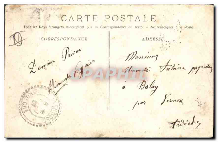 Aix-en-Provence — Monumentalfontein — Sammlung Jaussaud, n°120 — Rückseite