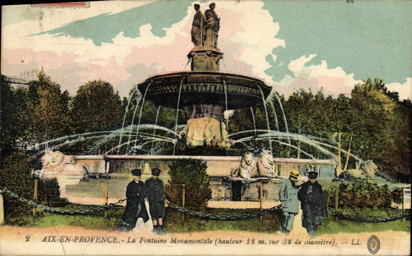 Aix-en-Provence — Die monumentale Fontaine (Höhe 13 m, Durchmesser 32) — LL