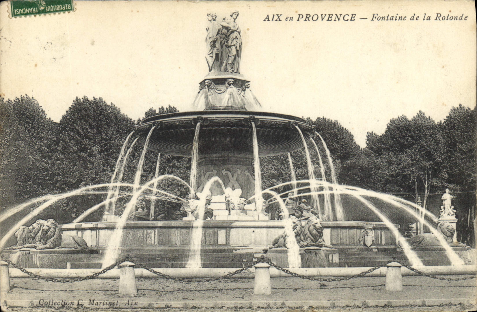 AIX en PROVENCE — Fontaine de la Rolonde — Collection C. Martinel, Aix