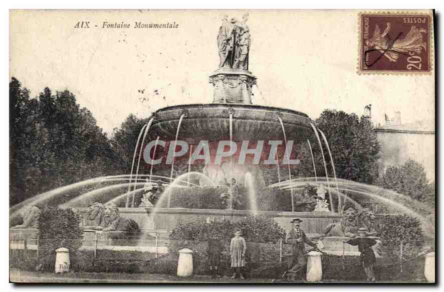 Aix - Fontaine Monumentale — éditeur Louis Rolland, n° de série non visible