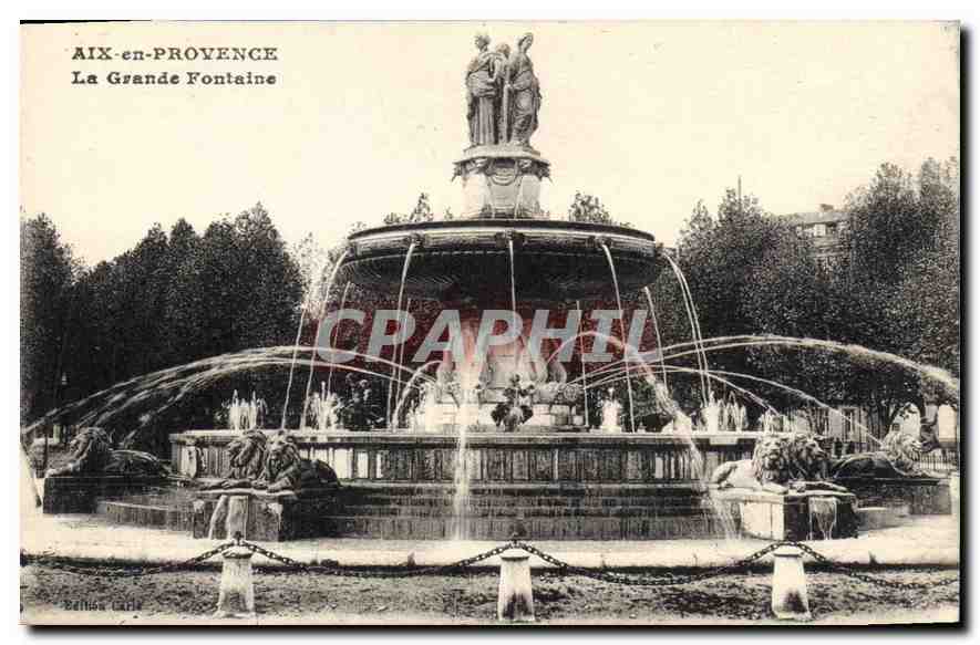 Aix-en-Provence — Die Große Fontäne — Feine Karten