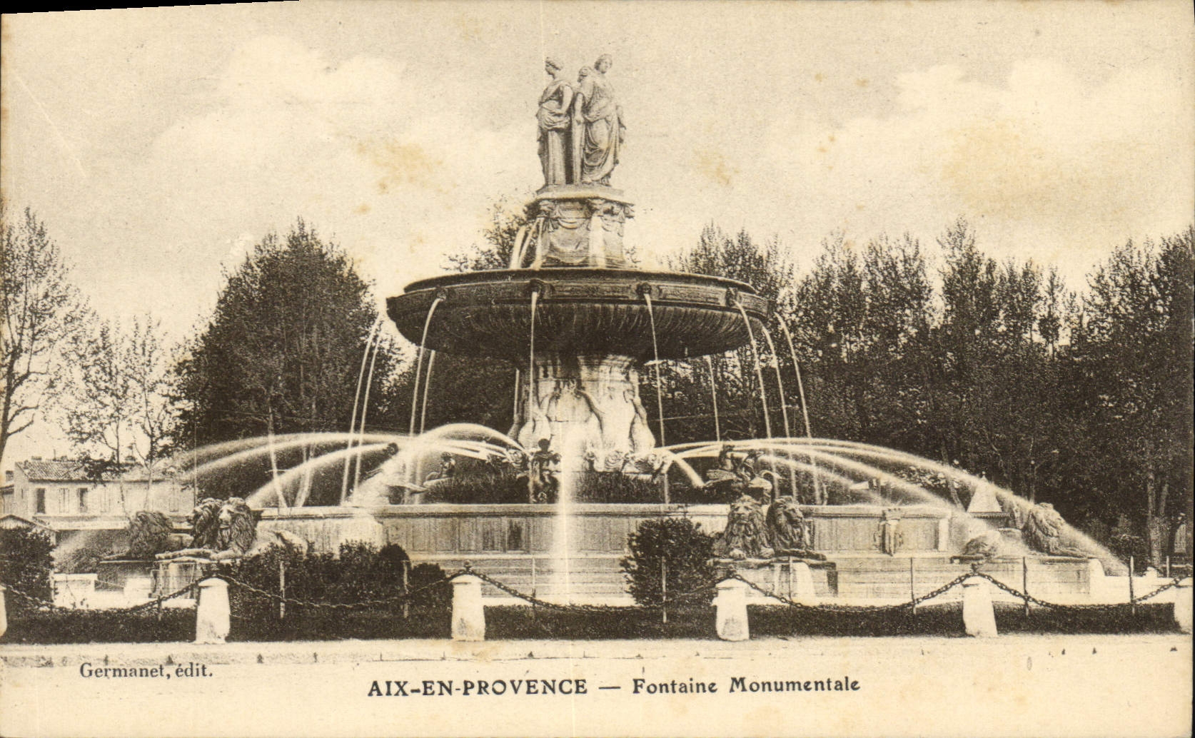 CPA Aix en Provence Fontaine monumentale 
