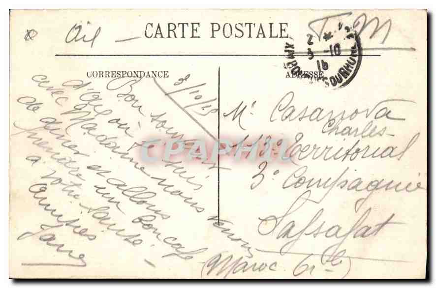 CPA Aix en Provence Fontaine monumentale  — Rückseite