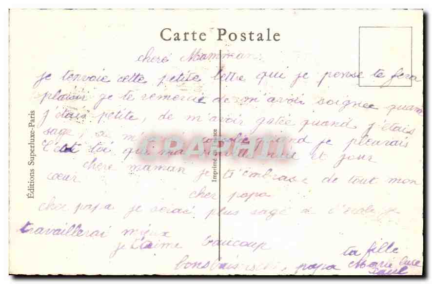 CPA Bonne Fete Maman Fleurs — Rückseite