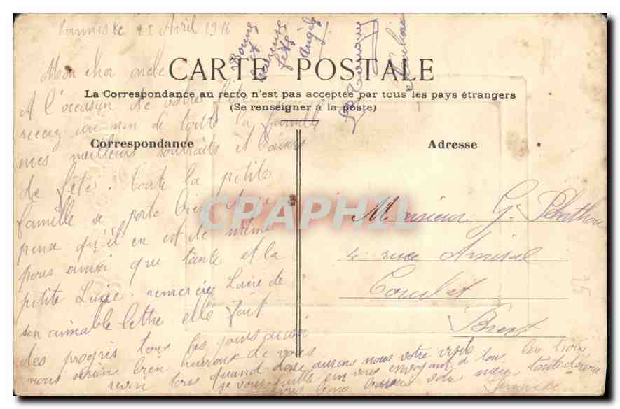 CPA Bonne Fete Femme — Rückseite