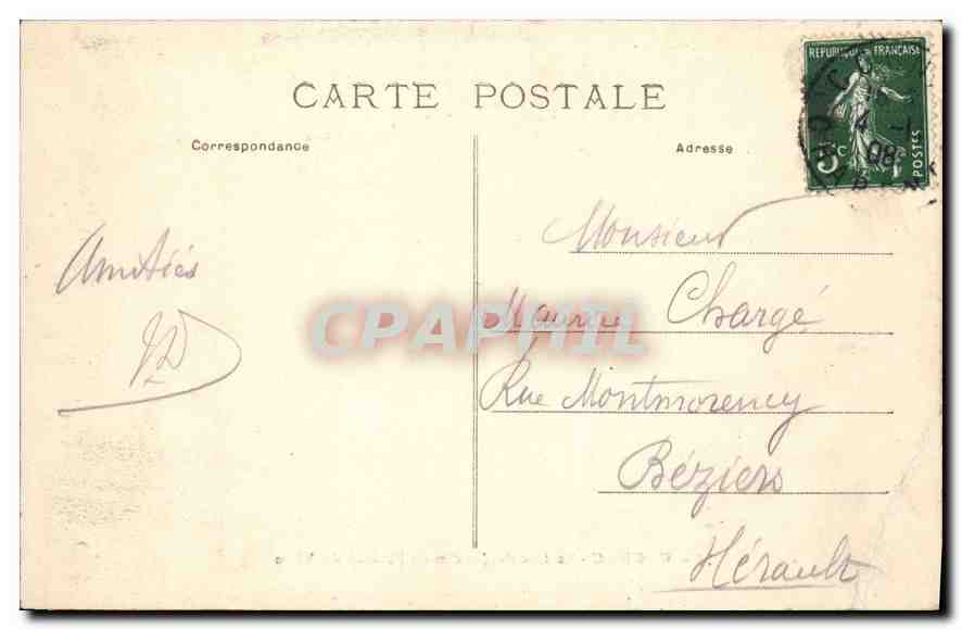 CPA Cognac Le vue du jardin de I'Hotel de Ville  — Rückseite