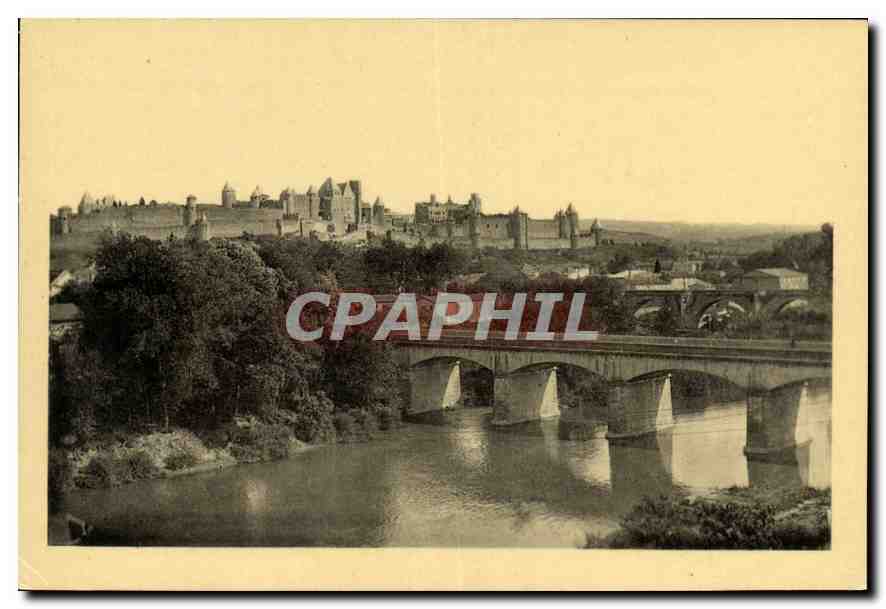 CPA Vue Generale Nord Ouest Carcassonne
