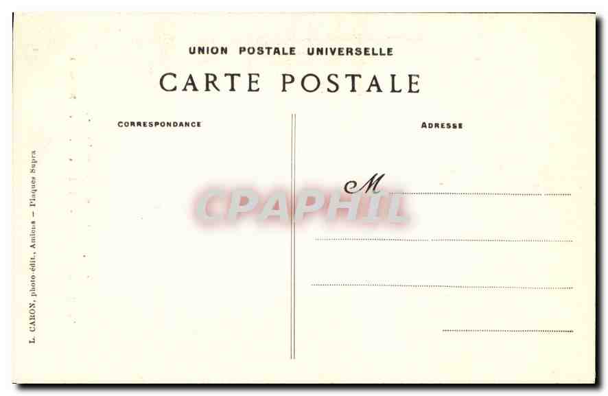 CPA Amiens Catherale L'Enfant Pleureur Chef d'Ceuvre de Blasset  — Back