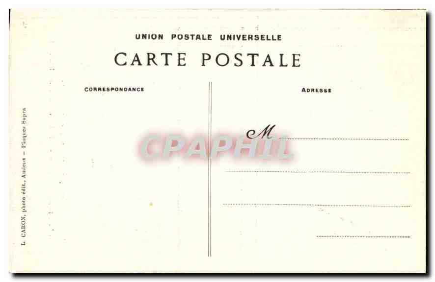 CPA Amiens Catherale L'Enfant Pleureur Chef d'Ceuvre de Blasset  — Back