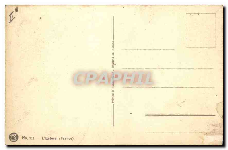 CPA L'Esterel France  — Verso