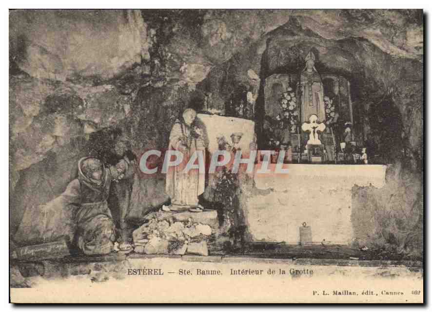 CPA Esterel Ste Baume Interieur de la Grotte 