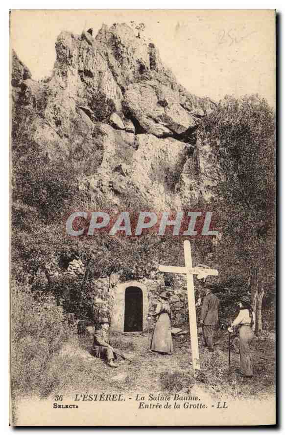 CPA L'Esterel La Sainte Baume Entree de la Grotte 