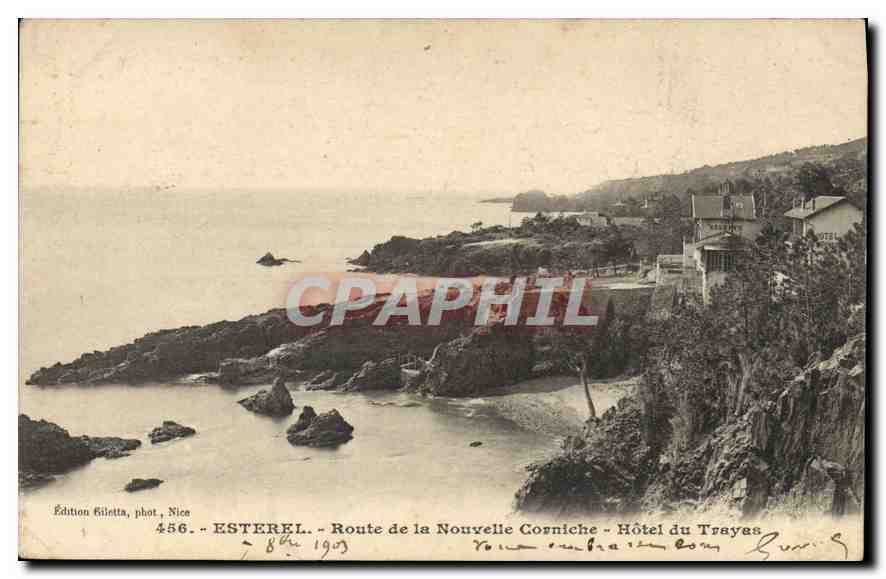 Estérel - Route de la Nouvelle Corniche - Hôtel du Trayas — Édition Gilelta, phot. Nice, n° 456