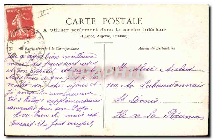 CPA L'Esterel Le Mal Infernet  — Verso