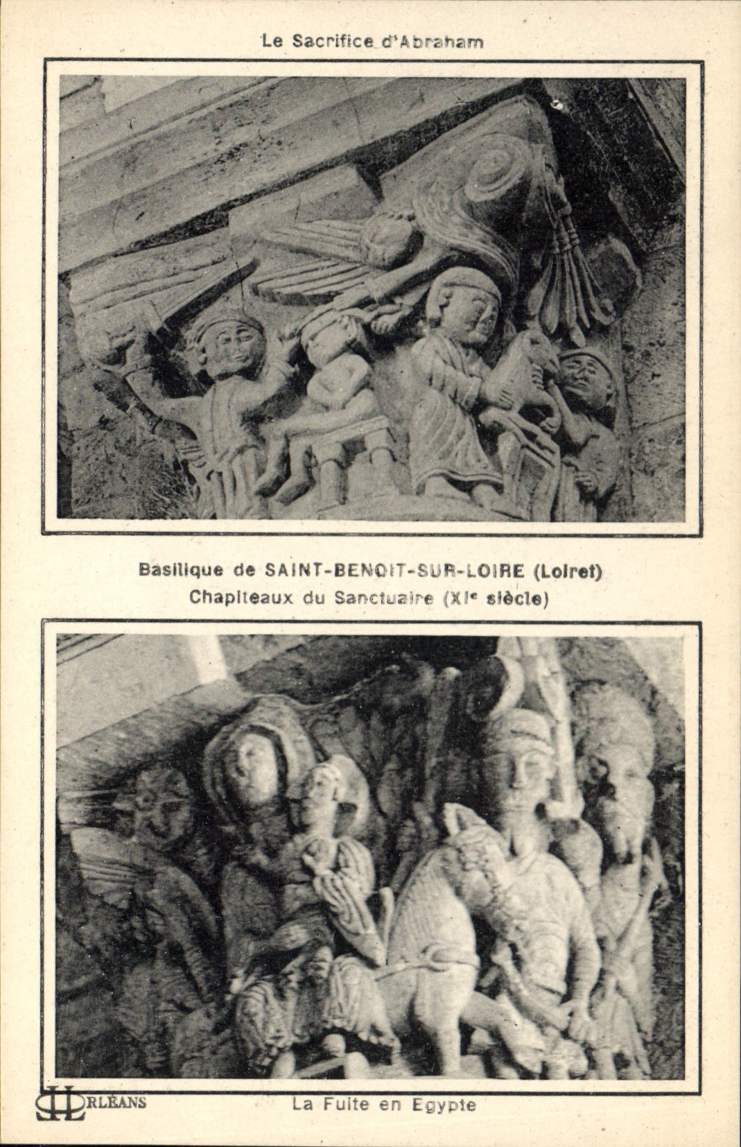 CPA Basilique de Saint Benoit sur Loire Loiret Le sacrifice d'Abraham La fuite en Egypte