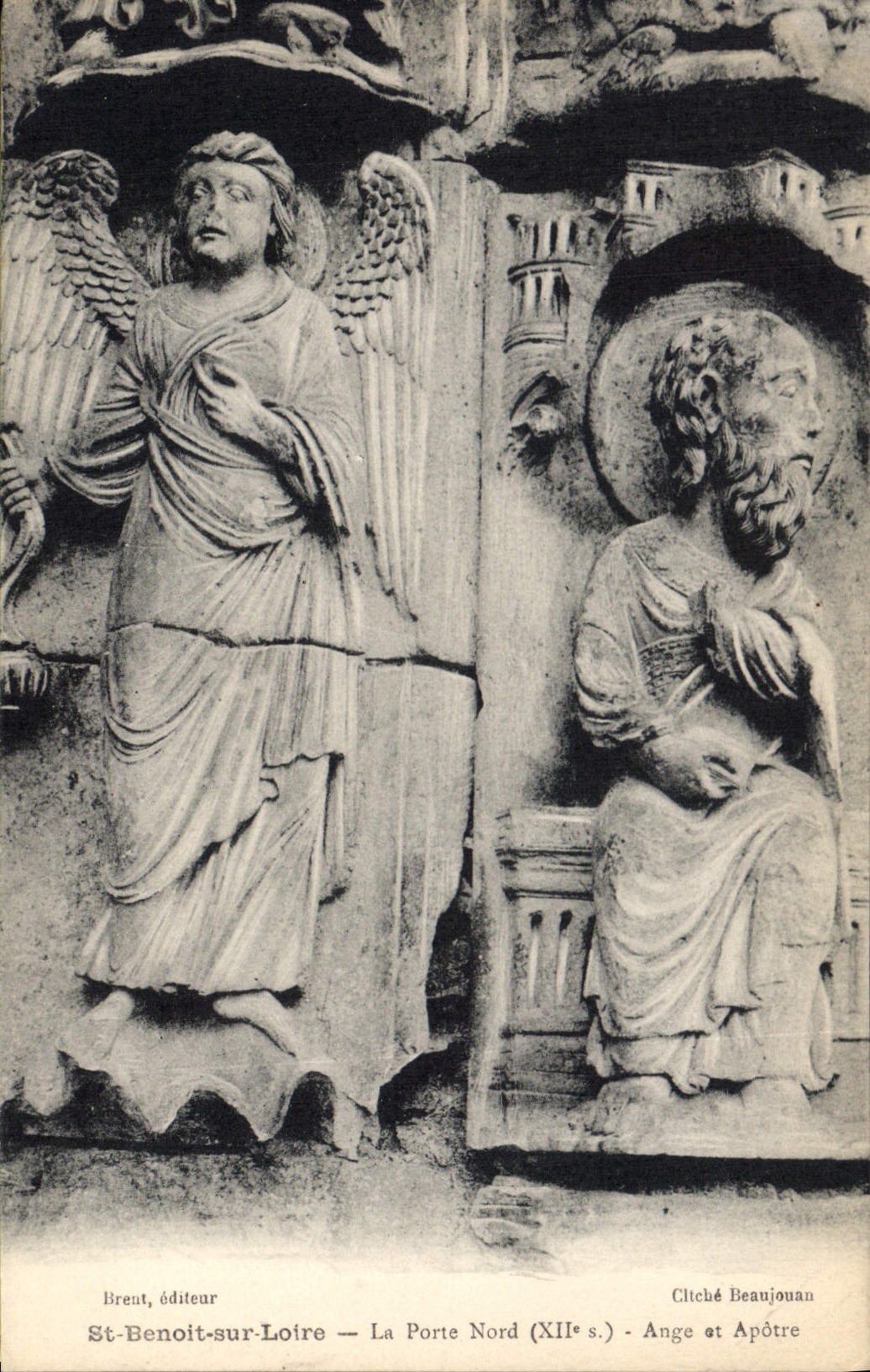 St-Benoît-sur-Loire — La Porte Nord (XIIe s.) — Ange et Apôtre — Brent, éditeur