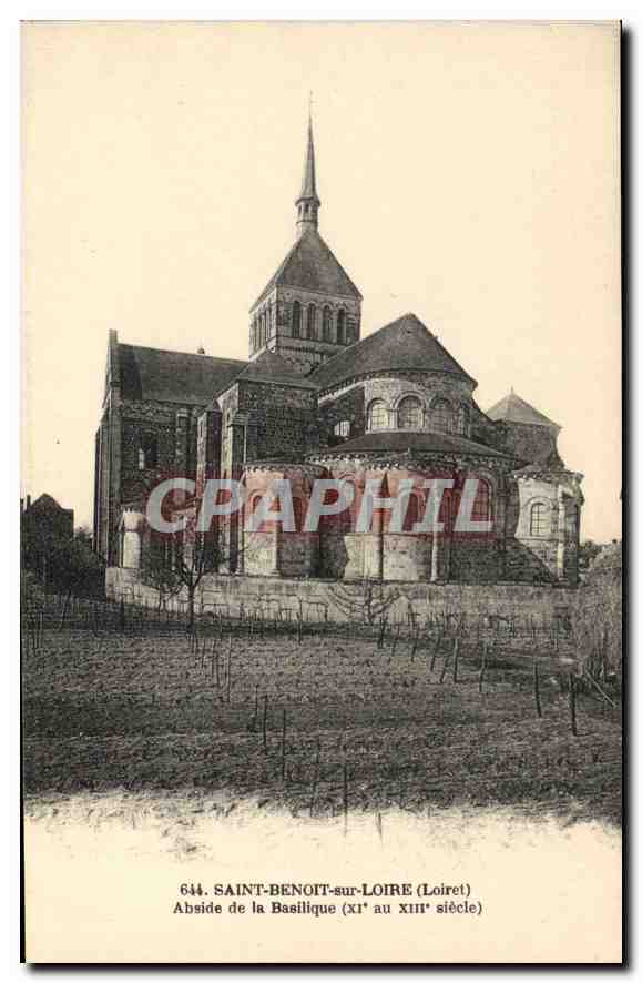 CPA Saint Benoit sur Loire Loiret Abside de la Basilique XI au XIII siecle 