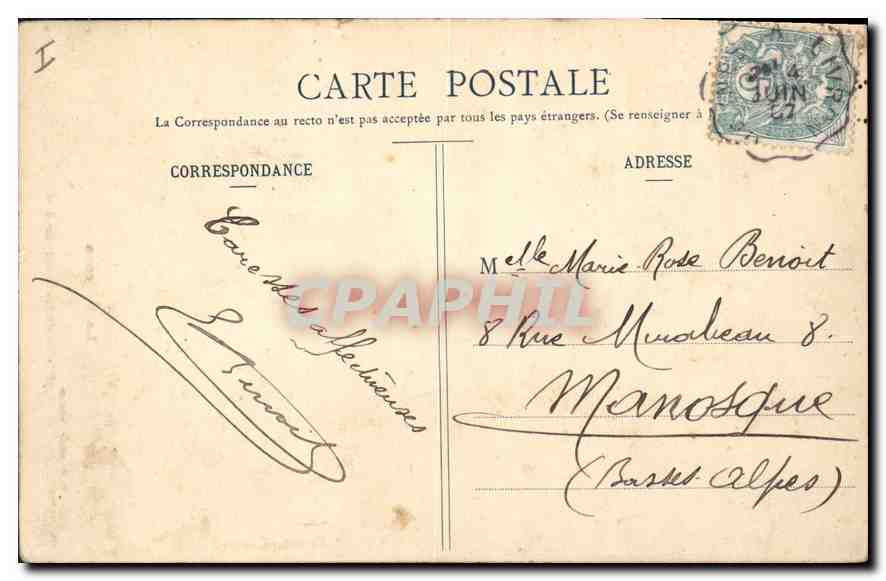 CPA Route des Grands Goulets  — Rückseite