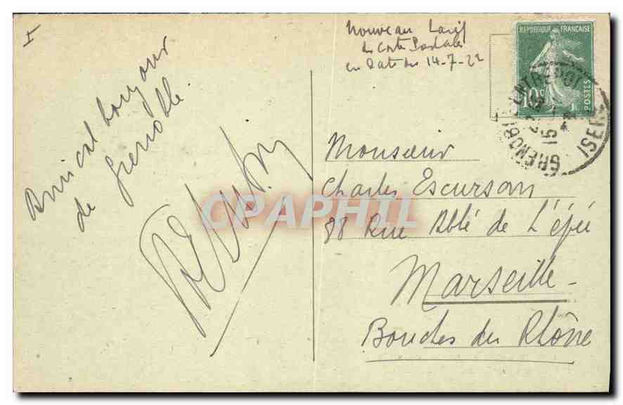 Route des Grands-Goulets - Le Vercors — Dauphiné — E.R. n°455 — Rückseite