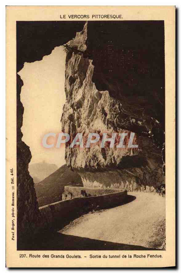 Le Vercors pittoresque — Sortie du tunnel de la Roche Fendue — Paul Roger, photo Romana, n° 237