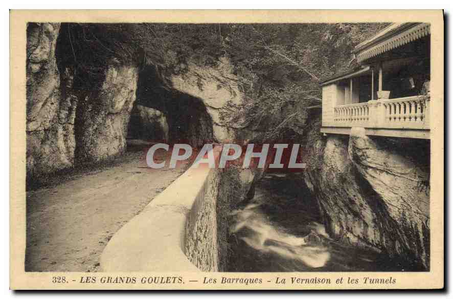 Les Grands Goulets — Les Barraques — La Vernaison et les Tunnels — Martinotto frères, Grenoble, n°328