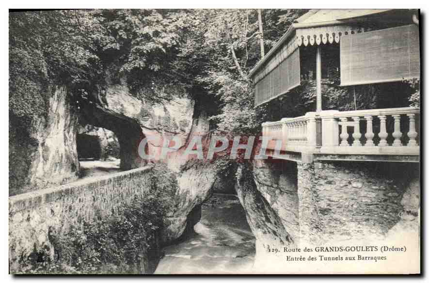 Entrée des Tunnels aux Barraques — Route des Grands-Goulets (Drôme) — Graphphil, n° 329