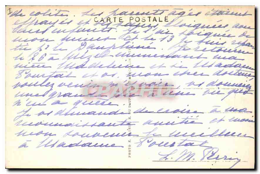 Les Grands Goulets — La Roche fendue — Photo E. M. Perry — Reverso