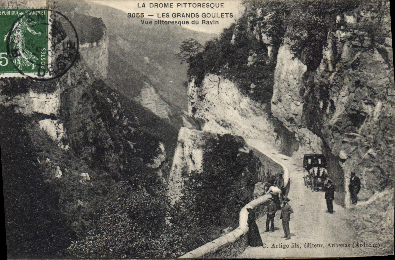 Les Grands Goulets — Vue pittoresque du Ravin — C. Artige fils, éditeur, Aubenas (Ardèche)