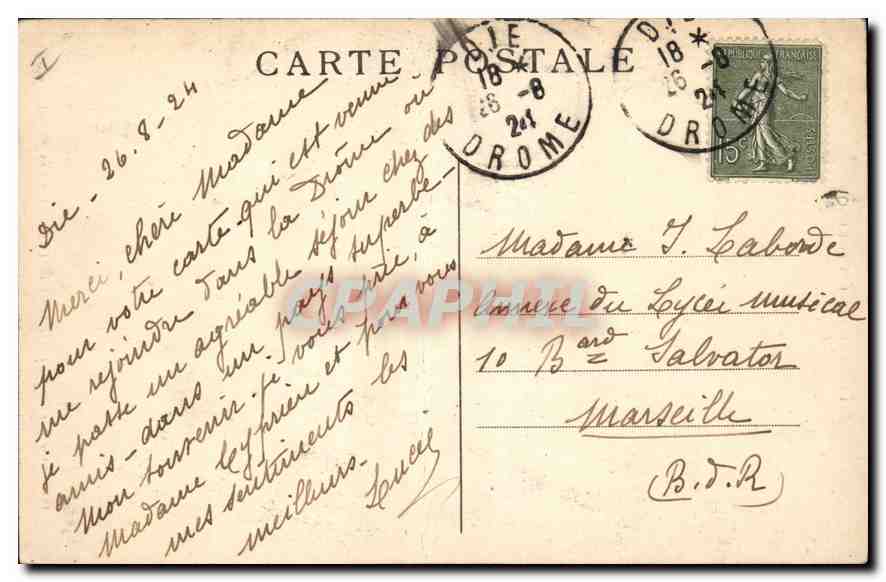 Le Vercors pittoresque — Route des Grands Goulets (Drôme) — Les Précipices — n°104 — Verso