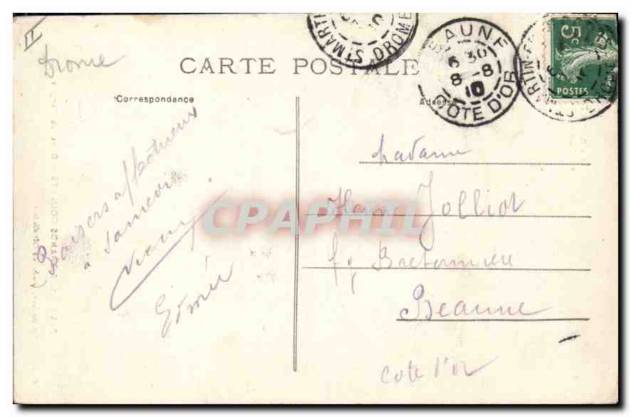 Les Grands Goulets — Dans les Gorges — G. Artige fils, éditeur Aubenas (Ardèche) n°3058 — Verso