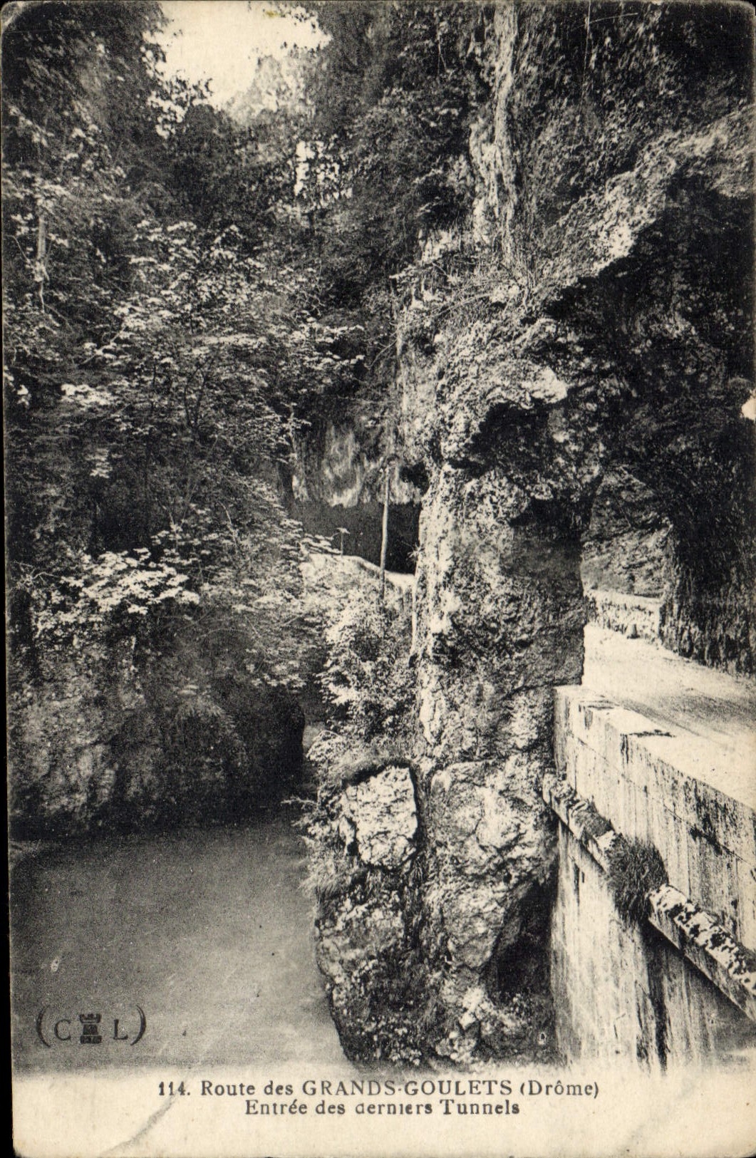 Route des Grands-Goulets (Drôme) — Entrée des derniers tunnels — CCL n°114