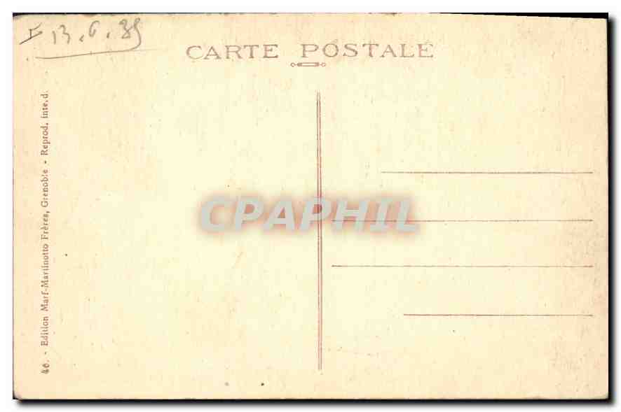 La Route en Surplomb et les Gorges de Vernaison — La Route des Grands Goulets — Édition Marf-Martinotto Frères, Grenoble — Verso