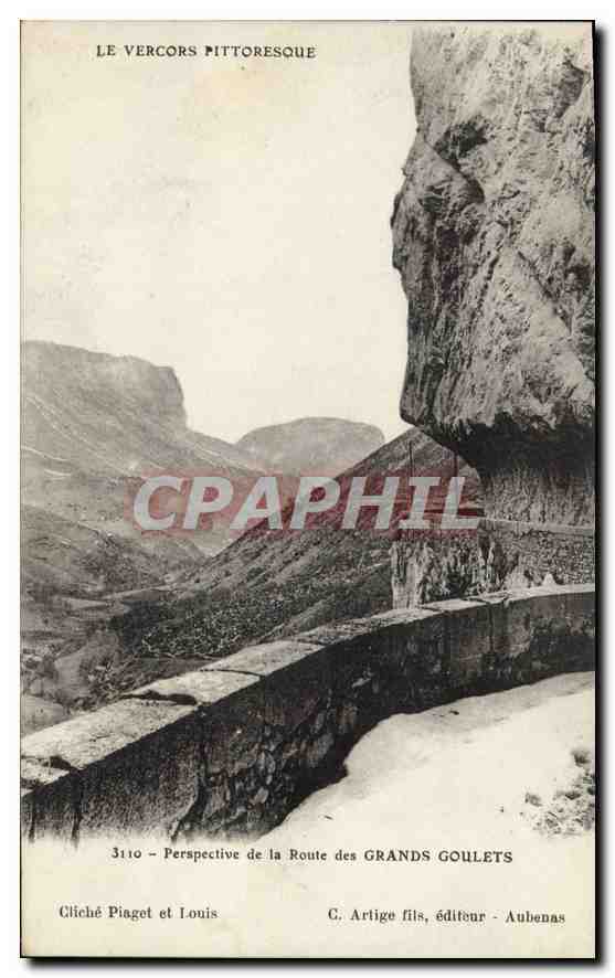 Le Vercors pittoresque — Perspective de la Route des Grands Goulets — C. Artige fils, éditeur - Aubenas