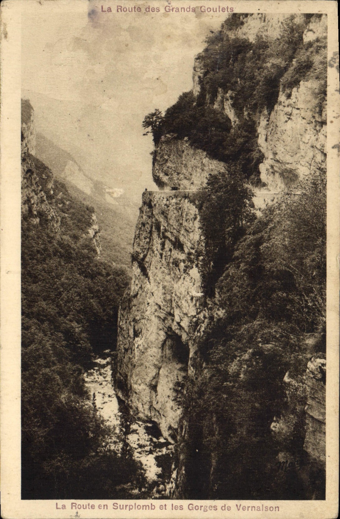 La Route en Surplomb et les Gorges de Vernaison — Les Grands Goulets — Édition Marf-Martinotto Frères, Grenoble