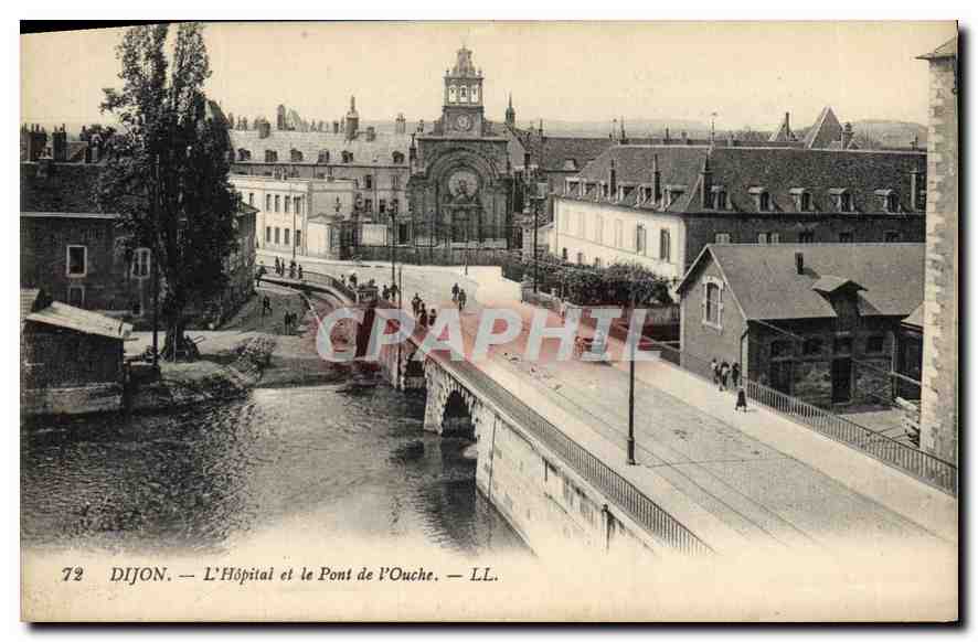 CPA Dijon L'Hopital et le Pont de l'Ouche 