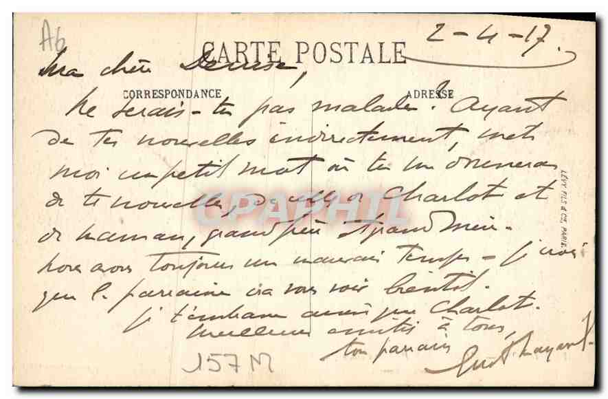 CPA Dijon L'Hopital et le Pont de l'Ouche  — Verso
