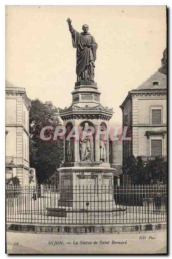 CPA Dijon La Statue de Saint Bernard 